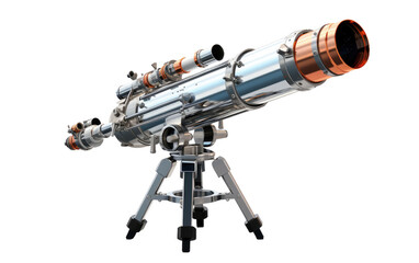 Astronomical Binoculars on a White Canvas on a White or Clear Surface PNG Transparent Background.