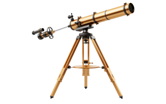 Astronomical Binoculars on a White Canvas on a White or Clear Surface PNG Transparent Background.