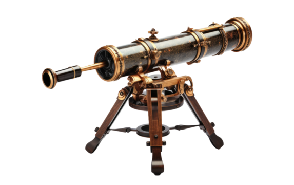 Astronomical Binoculars on a White Canvas on a White or Clear Surface PNG Transparent Background.