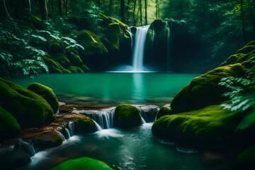 waterfall in the jungle