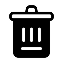 Trash Glyph Icon 