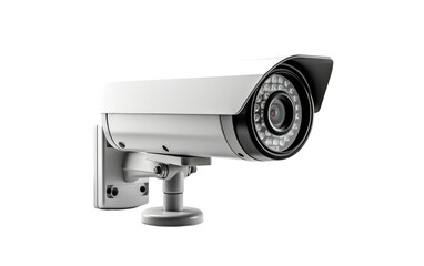 CCTV Security Camera. Surveillance Camera on a White or Clear Surface PNG Transparent Background.