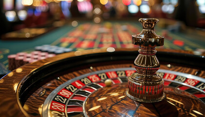 Casino gambling roulette roulette poker table