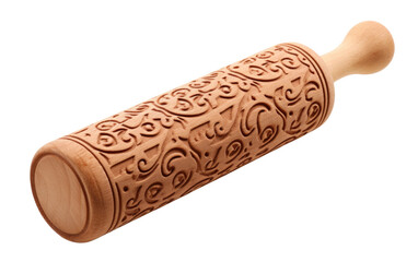 Unveiling the Artistic Potential of the Clay Rolling Pin in Isolation on a White or Clear Surface PNG Transparent Background.