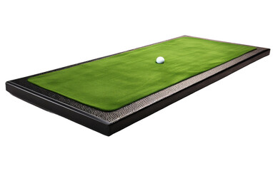A Glimpse into the Electric Putting Mat with Auto Ball Return on a White or Clear Surface PNG Transparent Background.