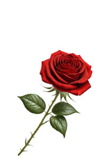 photo of red roses for valentines day, for advertisement isolated on transparent background