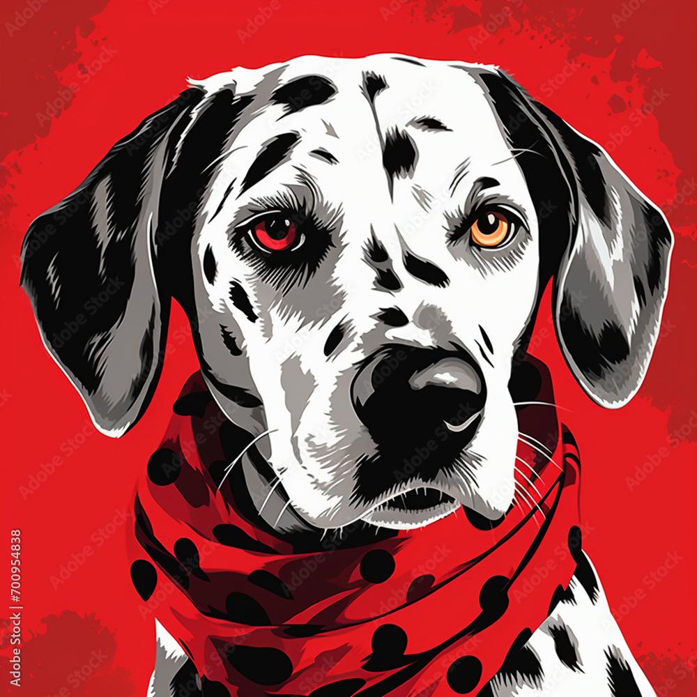 Poster portrait of dalmatian