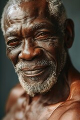 A close-up shot of a man wearing a shirt. This image can be used to depict casual fashion or as a generic portrait