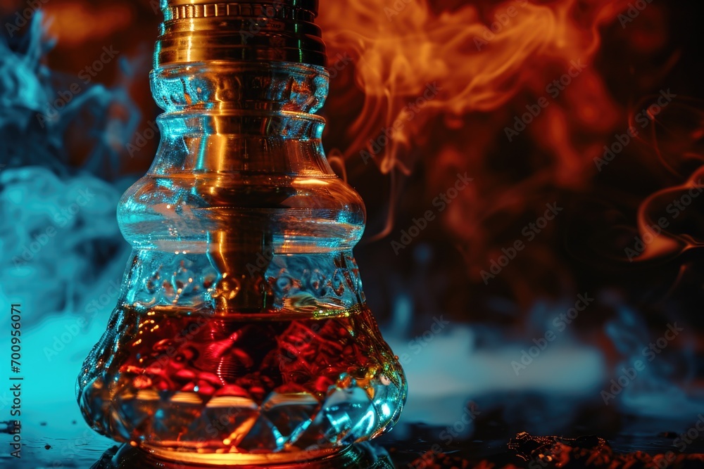 Aufkleber A detailed view of a glass bottle filled with liquid. This versatile image can be used in various contexts