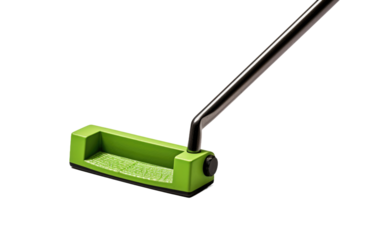 Isolated View of Miniature Golf Putter on a White or Clear Surface PNG Transparent Background.