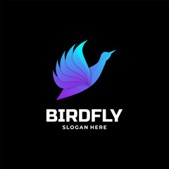 Obraz premium Colorful bird logo with modern gradient