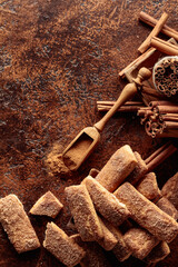 Sweet cinnamon cookies with ingredients.