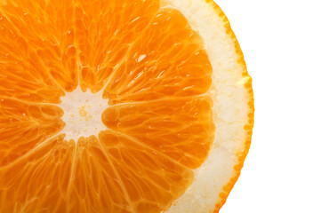 Slice of orange isolated on white background - 700960468