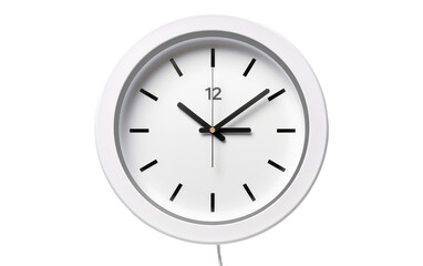 Exploring the Features of Wireless Charging Wall Clock on a White or Clear Surface PNG Transparent Background.