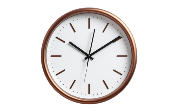 The Wireless Charging Wall Clock Showcase on a White or Clear Surface PNG Transparent Background.