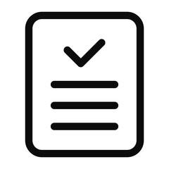 Checklist Icon In Potrait Square Shape For Clipboard Sign Report Information Symbol
