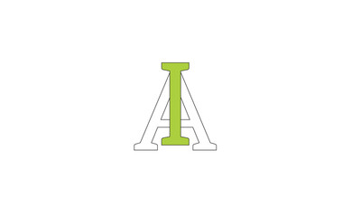 AI, IA , A ,I, Abstract Letters Logo Monogram	