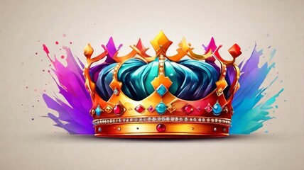 crown colorful kings style