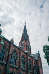 Fototapeta na wymiar The church Allhelgonakyrkan in Lund Sweden