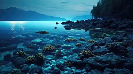 Mystic Depths: A Glimpse into the Enigmatic Coral Reefs at Night