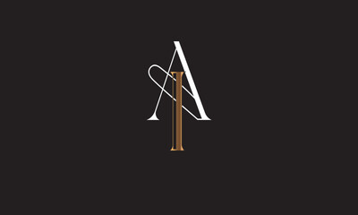  AI, IA , A ,I, Abstract Letters Logo Monogram