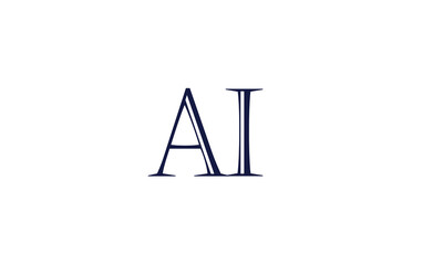  AI, IA , A ,I, Abstract Letters Logo Monogram