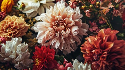 A close up view of a bunch of flowers. Perfect for adding a touch of beauty and color to any project