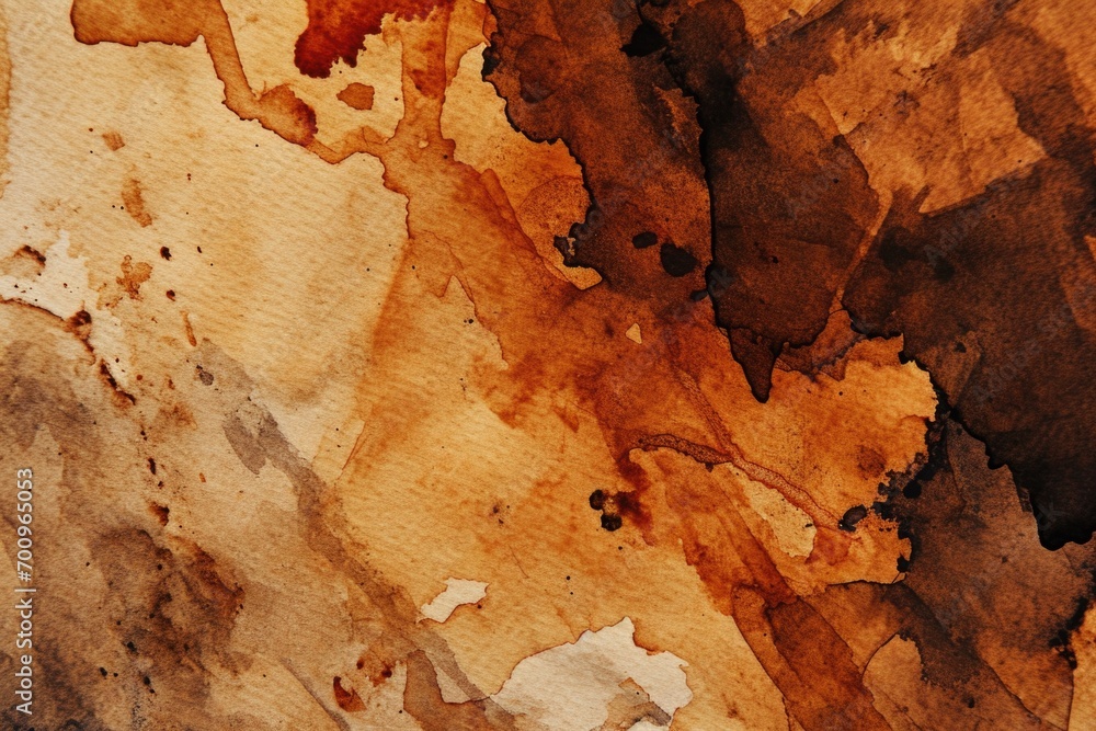 Poster A close-up view of a painting depicting a brown substance. This versatile image can be used to illustrate various concepts and themes