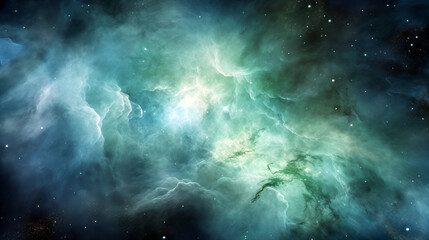 Nebula clouds in space, ai-generated