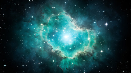 Nebula clouds in space, ai-generated