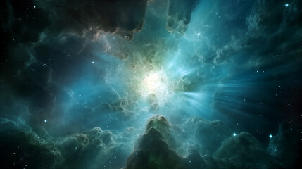 Fototapeta na wymiar Nebula clouds in space, ai-generated