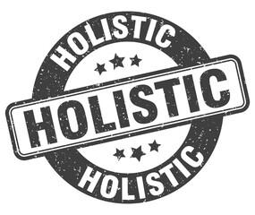 holistic stamp. holistic label. round grunge sign