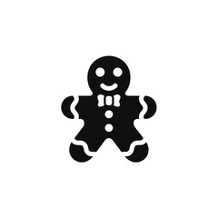 Gingerbread man icon isolated on transparent background