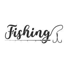 Stylish Fishing Typography, Creative Fishing Design, Fishing Enthusiast's Tee, Unique Fishing Typography Shirt, Trendy Typography for Anglers, Graphic Tee Design, Vintage-Inspired Fishing Tee