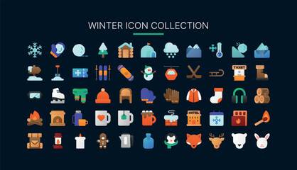Winter Icon Collection Suitable for Web and apps presentation or social media
