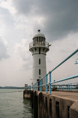 Fototapeta na wymiar Raffles Marina Lighthouse Pier Access