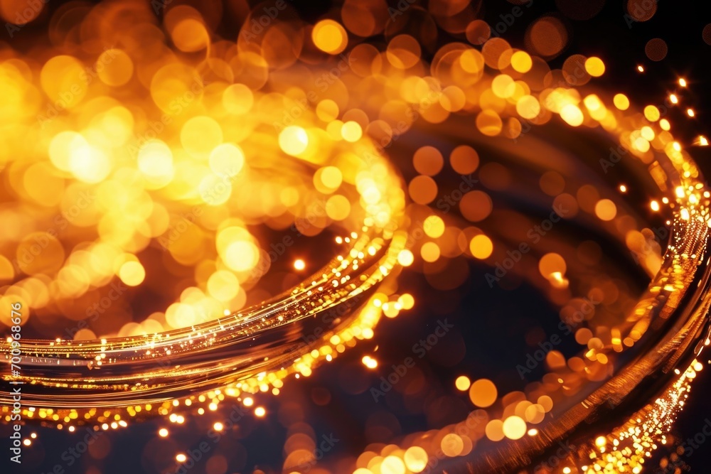Poster A close-up view of a bunch of lights. This image can be used to add a touch of brightness and sparkle to any project