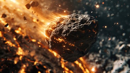 A detailed view of an object in the sky. Can be used for scientific research or space exploration projects