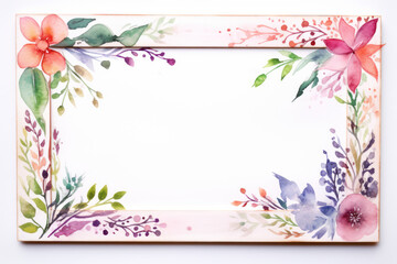 hand painted frame with colorful flowers