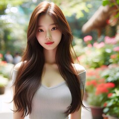 Beauty image of Asian woman(South Korea)