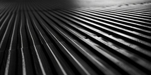 A black and white photo of a metal floor. Suitable for industrial and minimalist design