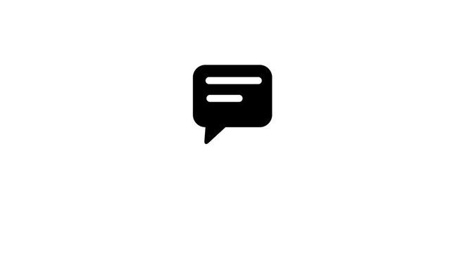 Bubble Message chat icon, upcoming message bubble speech icon animation