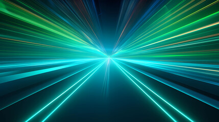 green and white ray of light, modern technology, high speed infrastructure hero image