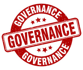 governance stamp. governance label. round grunge sign