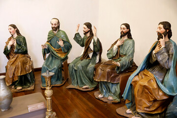 Iglesia del sagrario (old cathedral of Cuenca), Cuenca, Ecuador. The Last supper, attributed toManuel Gaman, 20th century