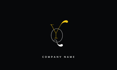 YQ, QY, Y, Q Abstract Letters Logo Monogram