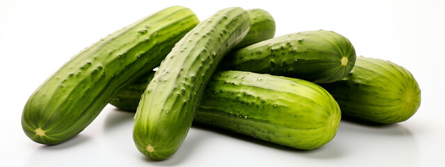 Cucumber or cucumbers on a white background