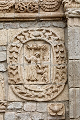Reliefs on the facade of St Peter's cathedral, Riobamba, Ecuador