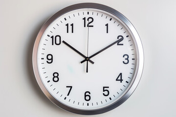 Time Management: Classic Wall Clock Close Up