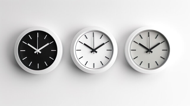 Synchronized Time: Trio of Wall Clocks